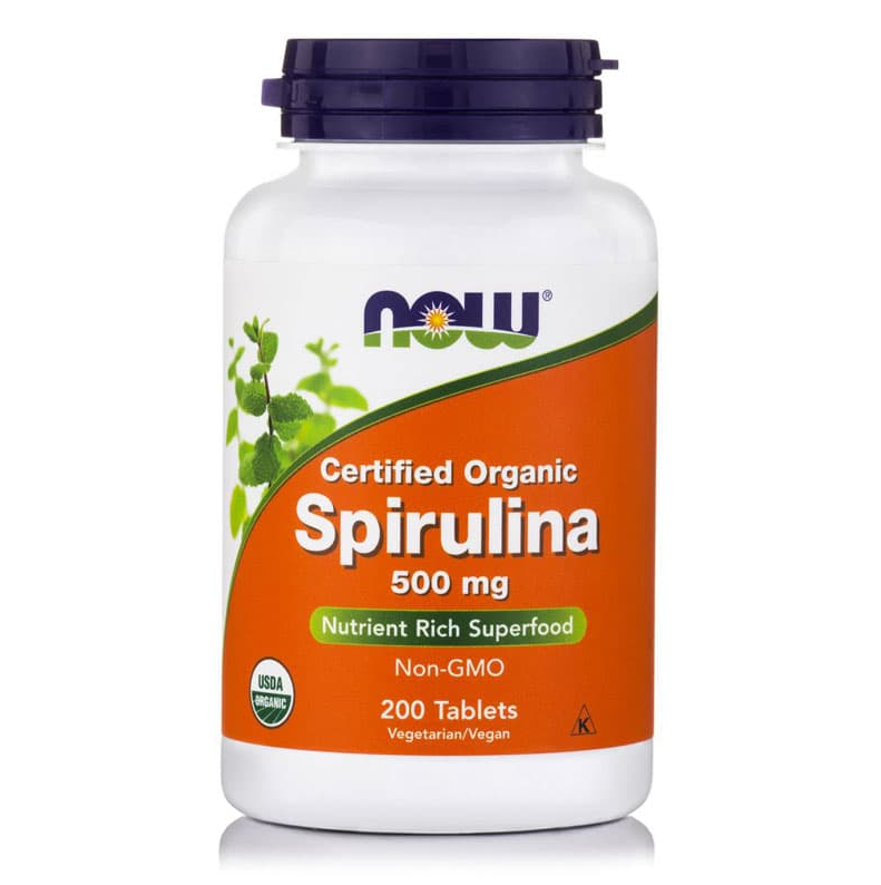 NOW SPIRULINA 500 MG - VEGETARIAN 200 TABS