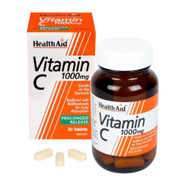 Health Aid Vitamin C Bioflavonoids 30 tabs Βιταμίνη για Ενέργεια & Ανοσοποιητικό 1000mg 30 ταμπλέτες