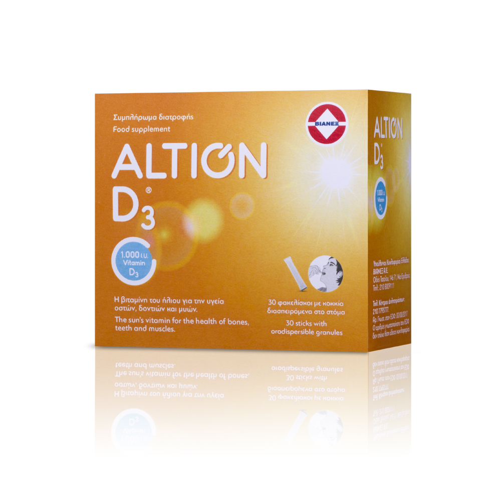 Altion D3 1000iu Ανοσοποιητικό Πορτοκάλι 30sachets