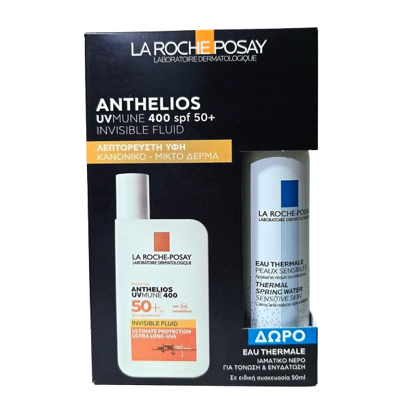 La Roche Posay Anthelios Promo UVMUNE 400 Αντηλιακό Προσώπου SPF50+ 50ml & Ιαματικό Νερό 50ml