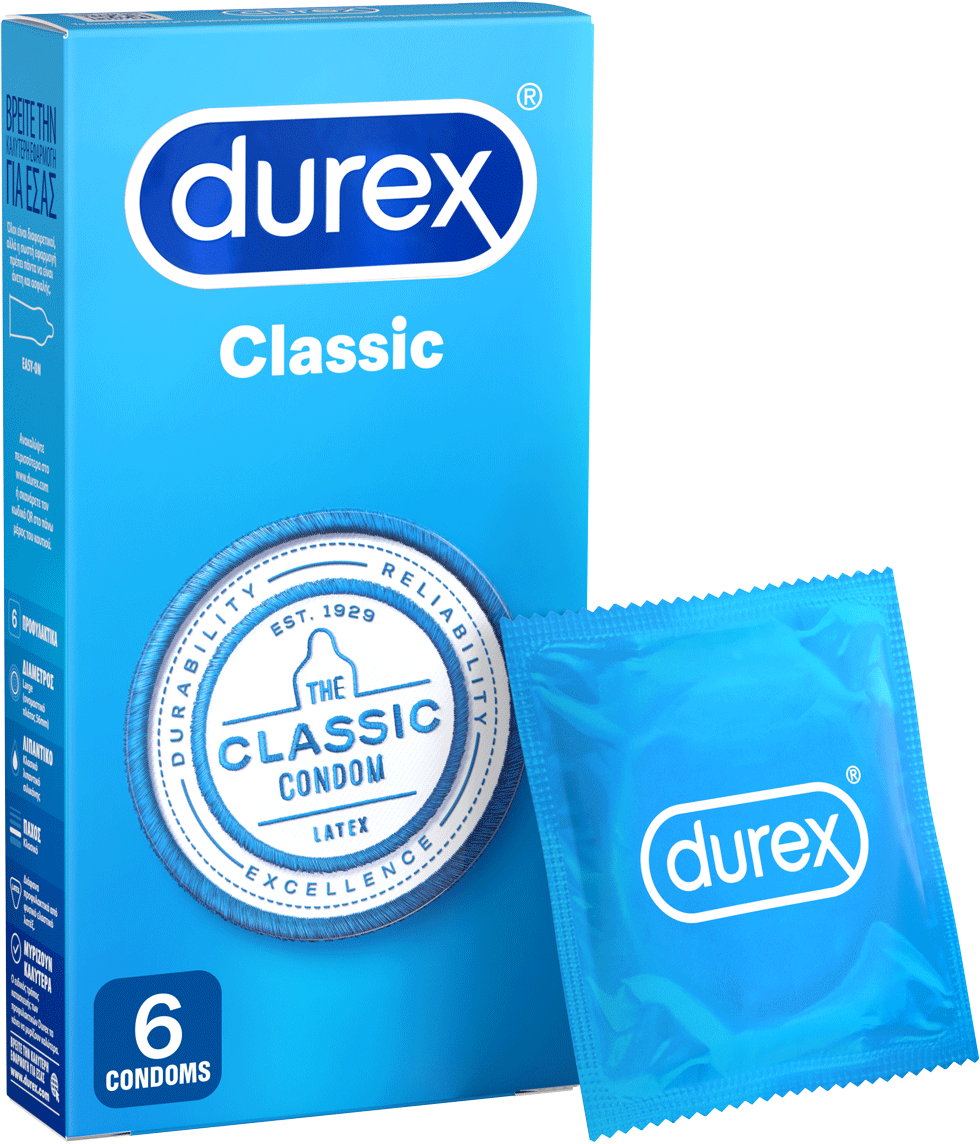 Durex Classic Προφυλακτικά με Ήπια Λίπανση 6τμχ