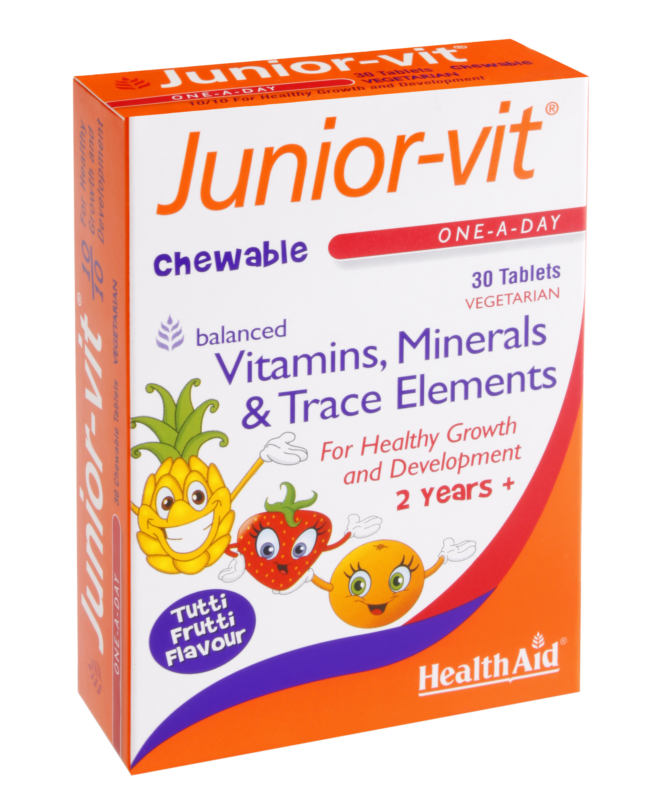 Health Aid Junior-Vit Βιταμίνη Tutti Frutti 30 μασώμενες ταμπλέτες