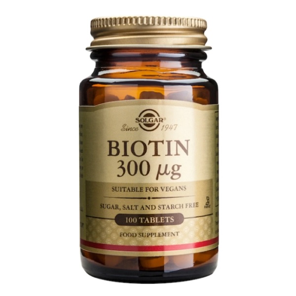 Solgar Biotin 300μg Μαλλιά Δέρμα Νύχια 100tabs