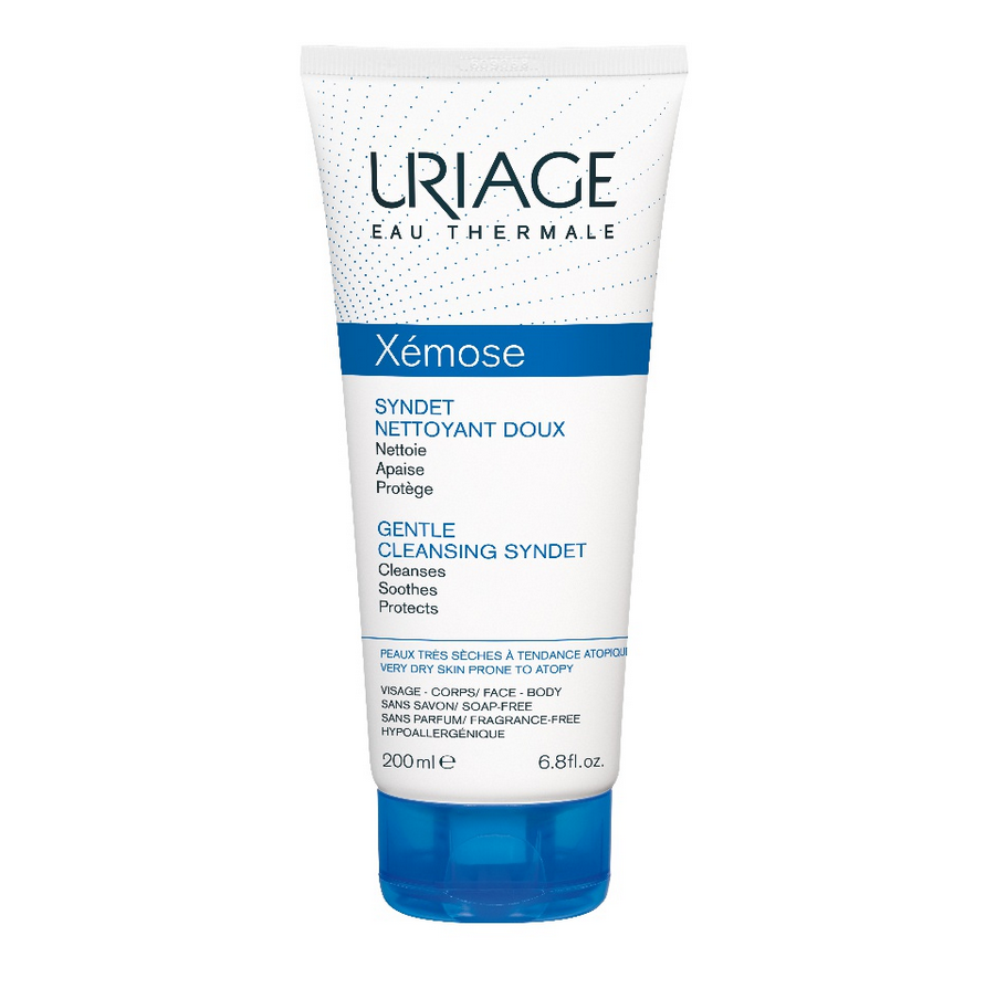 Uriage Gel κατά της Ακμής Xemose Gentle Cleansing Syndet για Ξηρές Επιδερμίδες 200ml