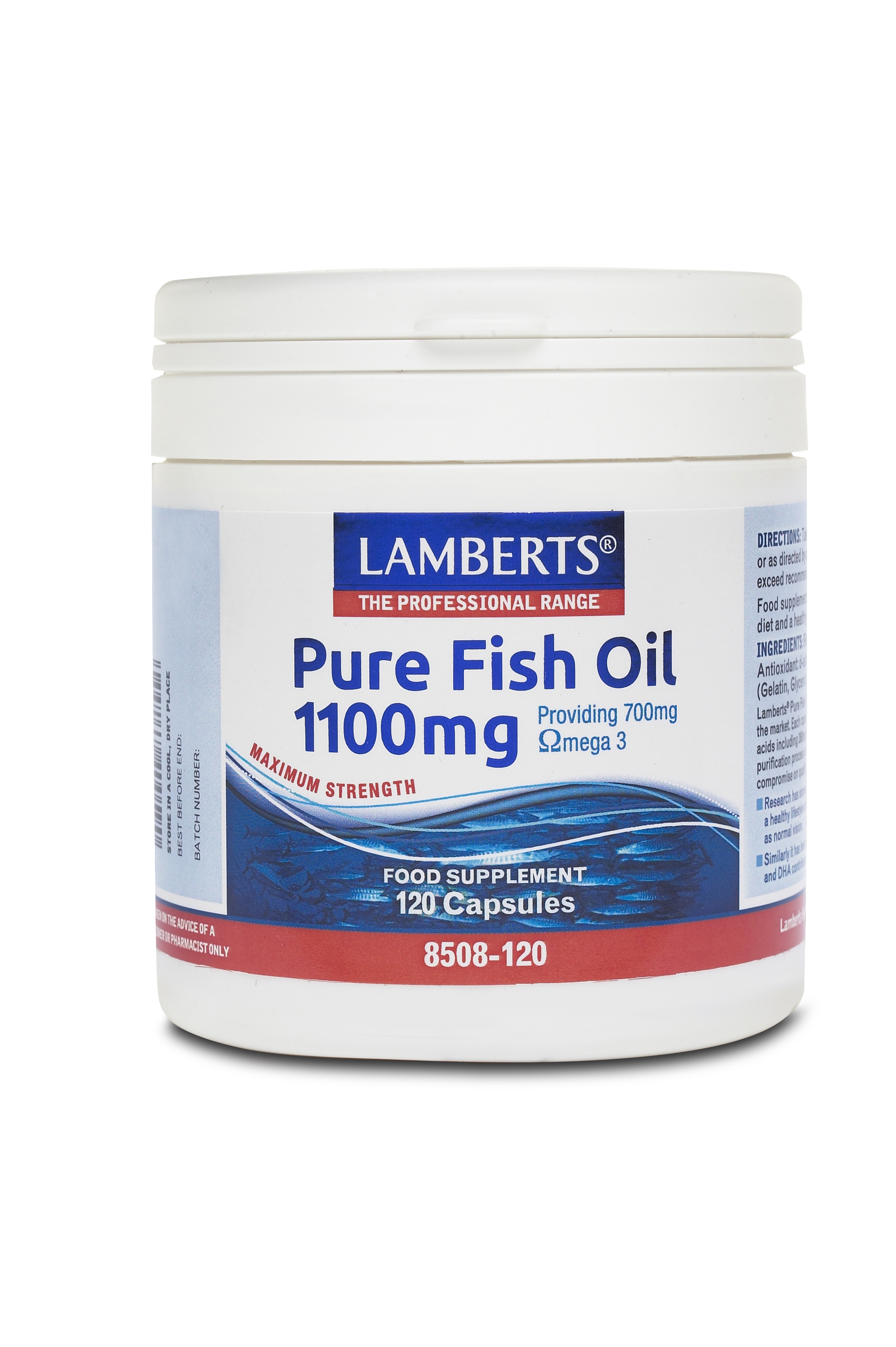 Lamberts Pure Fish Oil Ιχθυέλαιο 1100mg 120 κάψουλες