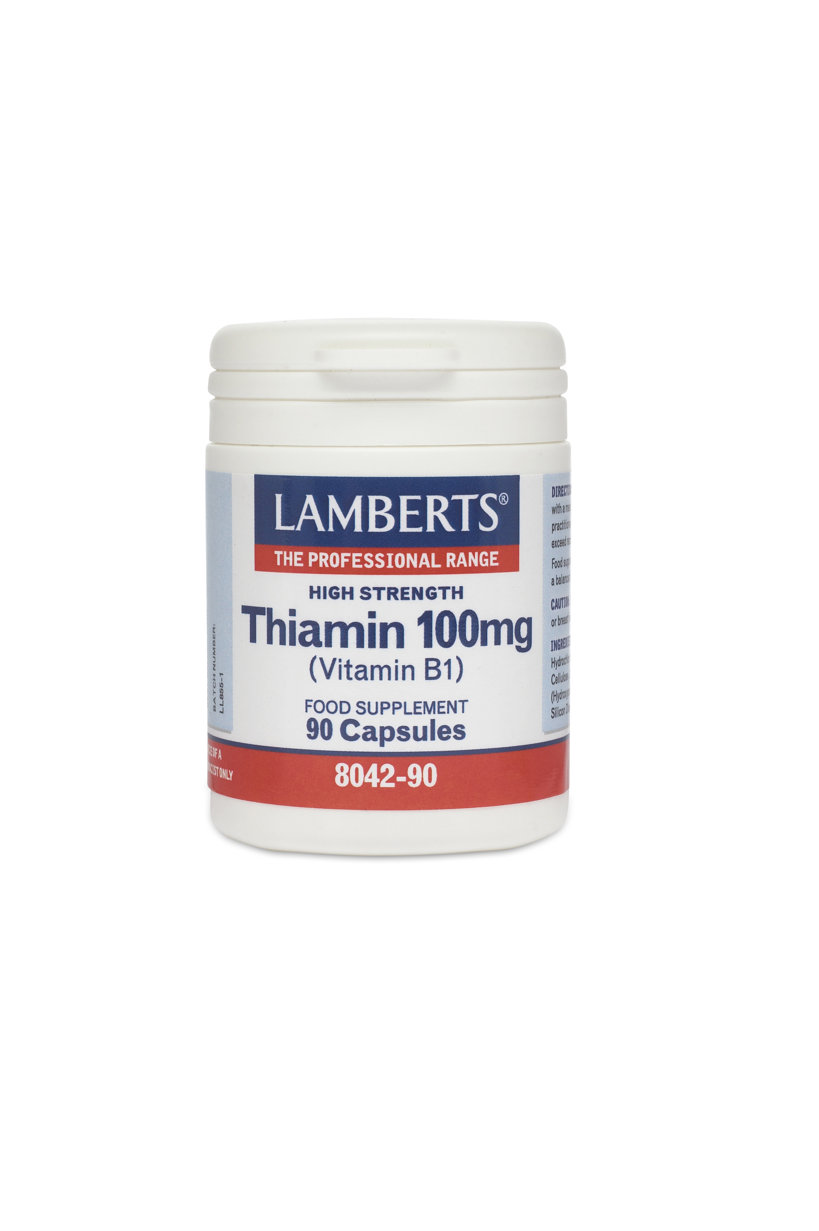 Lamberts Thiamin Βιταμίνη 100mg 90 κάψουλες