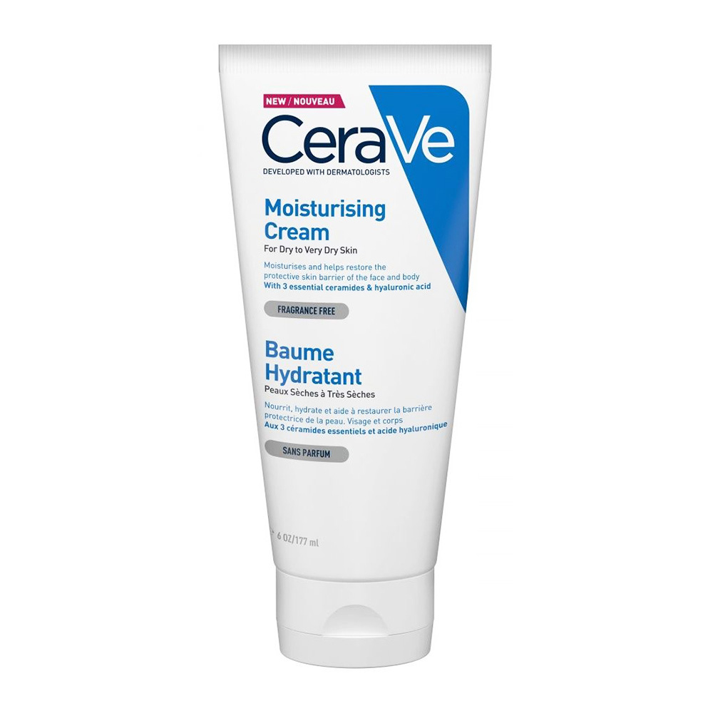 CeraVe Moisturising Ενυδατική Κρέμα Σώματος με Υαλουρονικό Οξύ για Ξηρές Επιδερμίδες 177ml