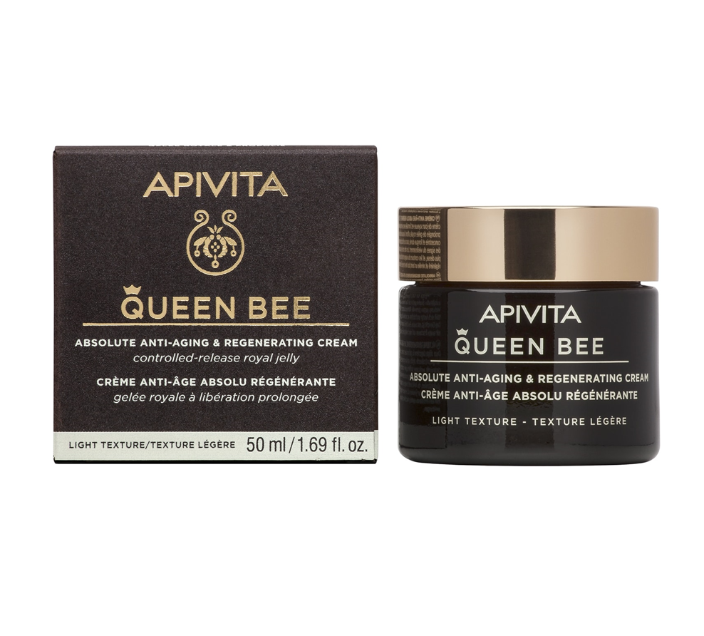 Apivita Queen Bee Absolute Anti Aging & Regenerating Light Κρέμα Προσώπου Ημέρας για Ενυδάτωση & Αντιγήρανση 50ml