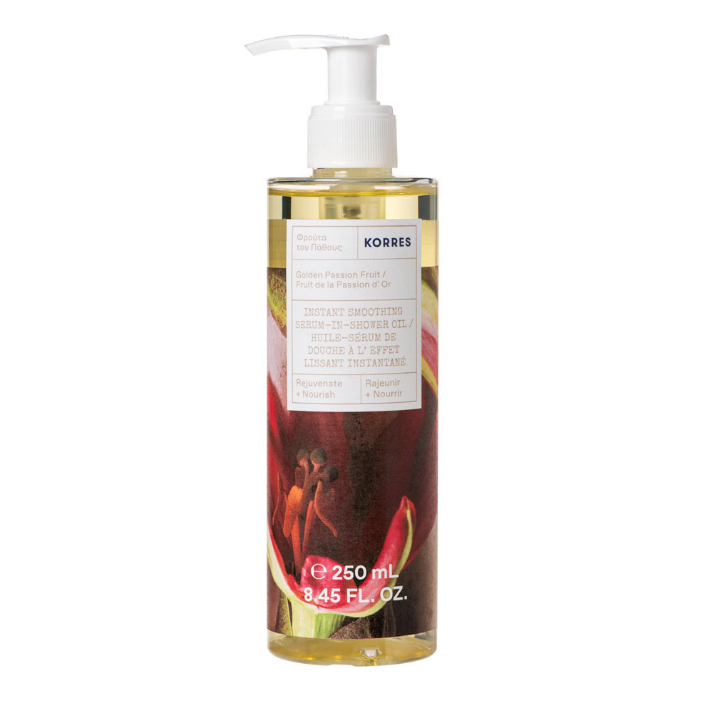 Korres Golden Passion Fruit Instant Smoothing Serum In Shower Oil 250ml