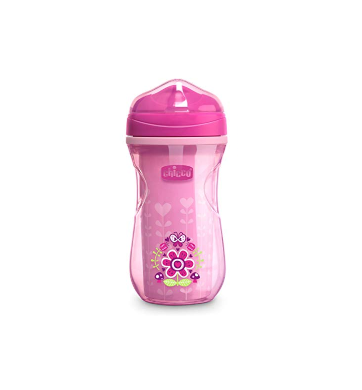 Chicco Παιδικό Ποτηράκι Active από Πλαστικό Ροζ 266ml για 14m+