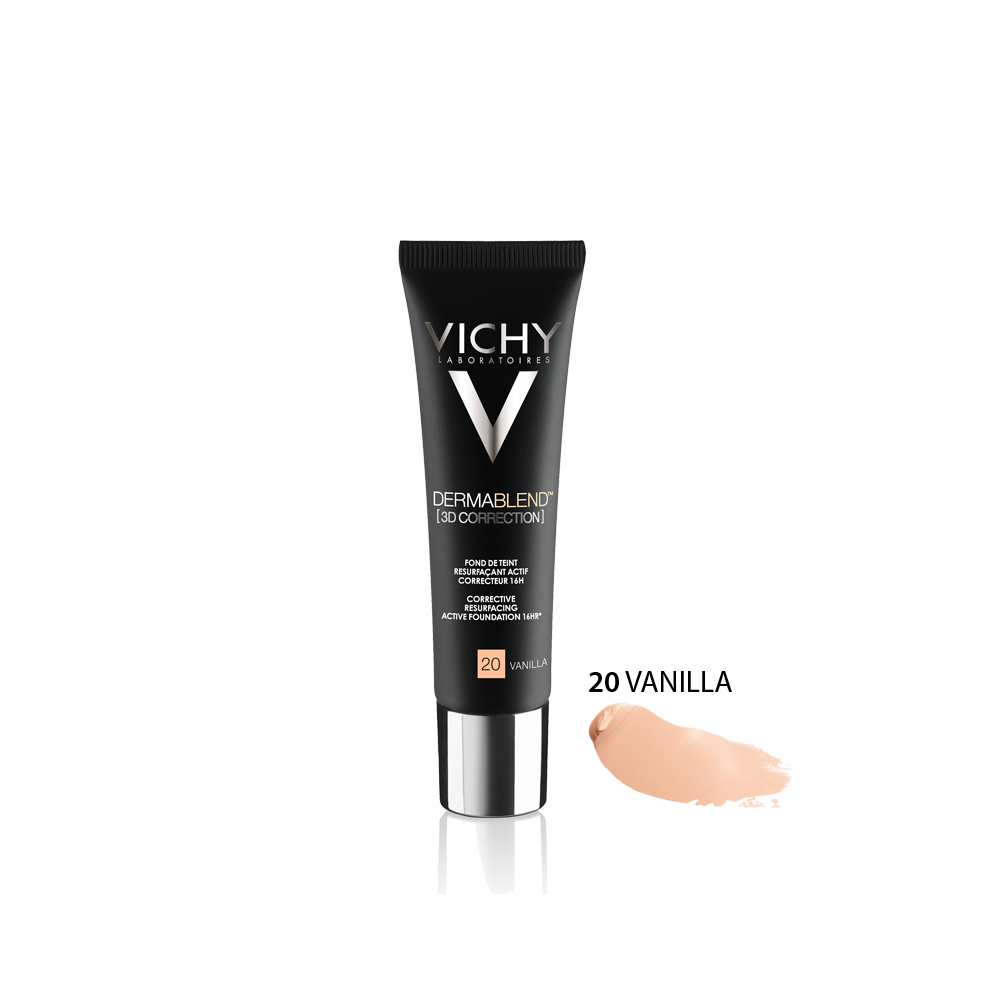 VICHY Dermablend 3D Correction Corrective Resurfacing Active Foundation 16HR Vanilla 20 SPF25 Διορθωτικό Make up 30ml