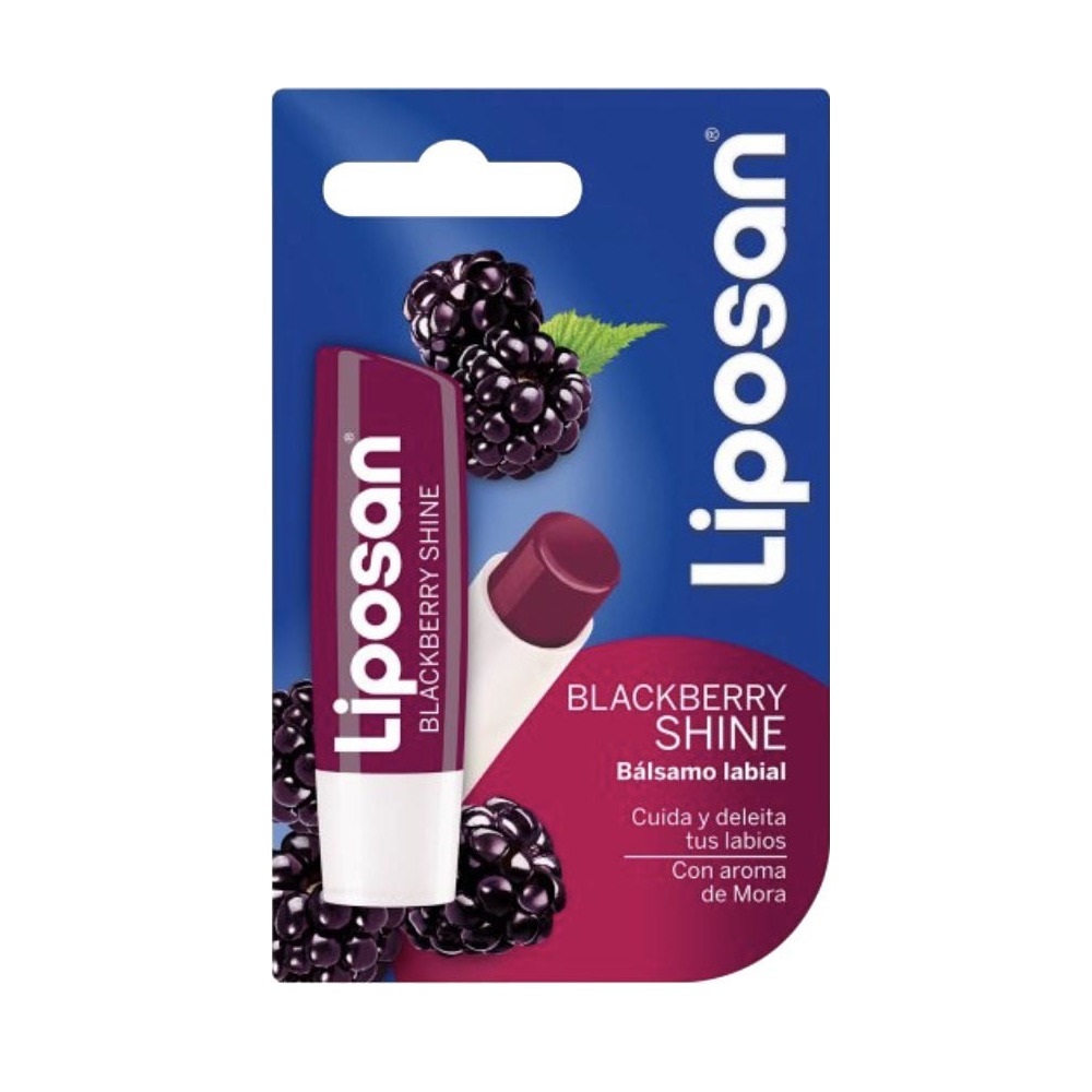 Liposan Shine Lip Balm Blackberry με Χρώμα 4.8gr