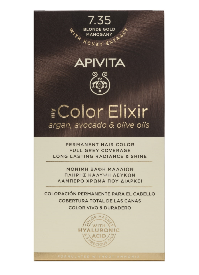 Apivita My Color Elixir 7.35 Ξανθό Μελί Μαονί 125ml