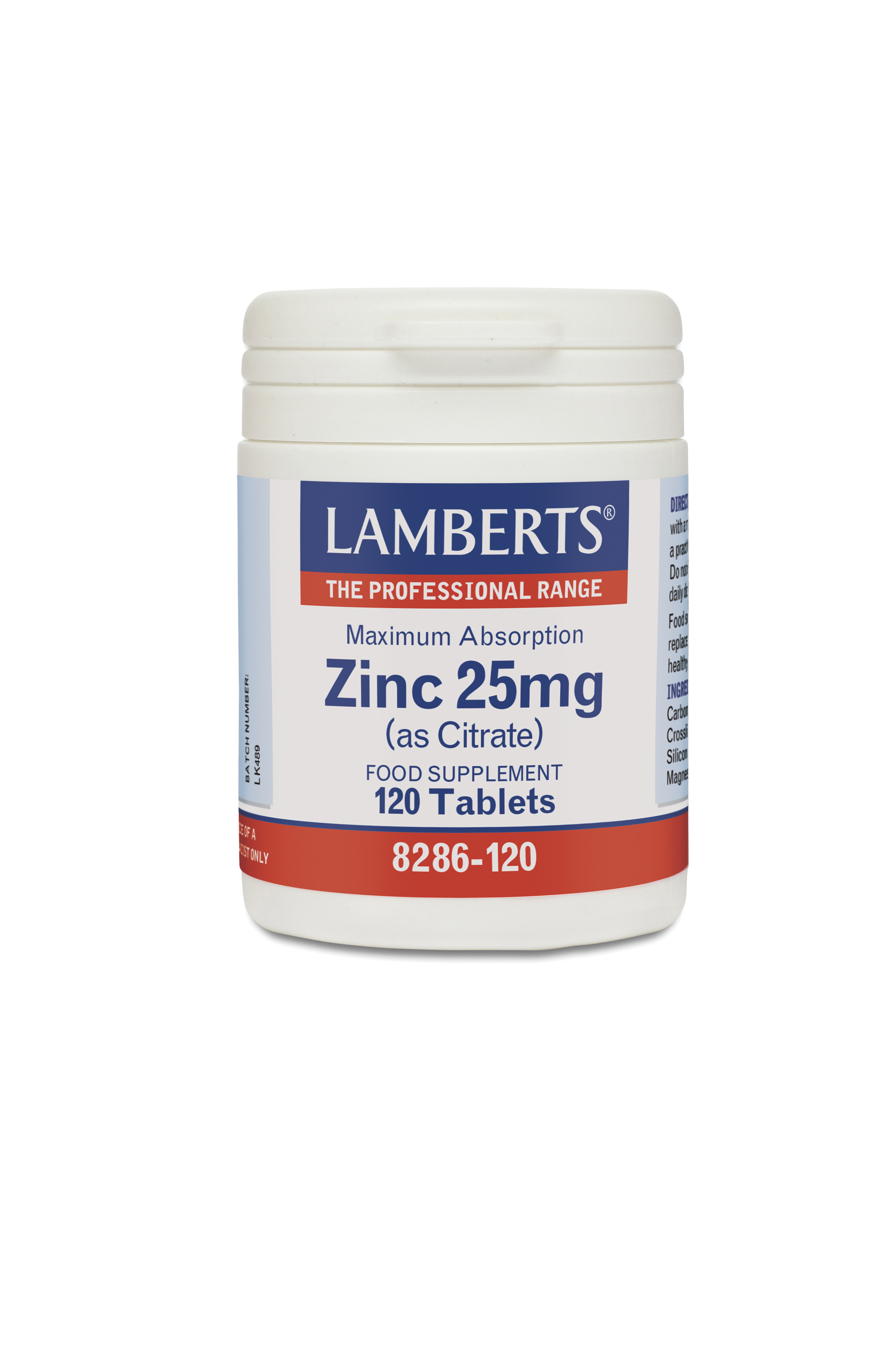 Lamberts Zinc 25mg (Citrate) 120 ταμπλέτες