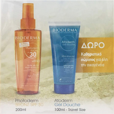 PBIODERMA PHOTODERM HUILE  SPF30 200ML+ATOD GEL DOUCHE