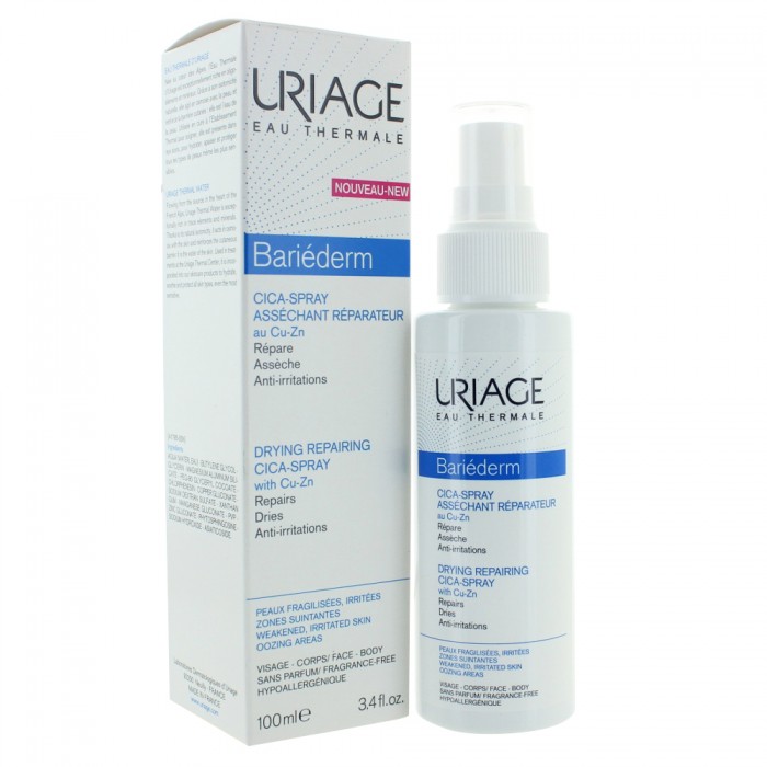 Uriage Bariederm Drying Repairing Spray with Cu-Zn 100ml