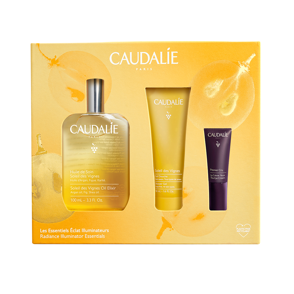 Caudalie Radiance Illuminator Essentials με Soleil Des Vignes Oil Elixir Θρεπτικό Έλαιο Σώματος 100ml & Shower Gel 50ml & Premier Cru The Eye Cream 5ml