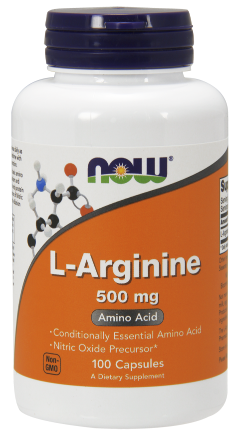 Now Foods L-Arginine 500mg 100 κάψουλες