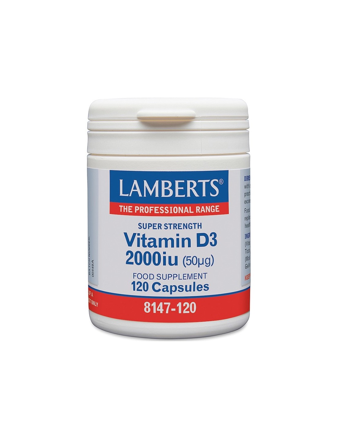 Lamberts Vitamin D3 Βιταμίνη για Ανοσοποιητικό 2000iu 120 κάψουλες