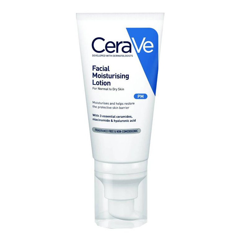 CeraVe Facial Moisturizing Lotion PM Light Ενυδατική Λοσιόν Προσώπου Νυκτός για Κανονικές Ξηρές Επιδερμίδες με Υαλουρονικό Οξύ & Ceramides 52ml