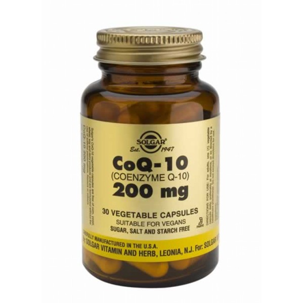 Solgar Vegetarian CoQ-10 χωρίς Γλουτένη 200mg 30veg caps