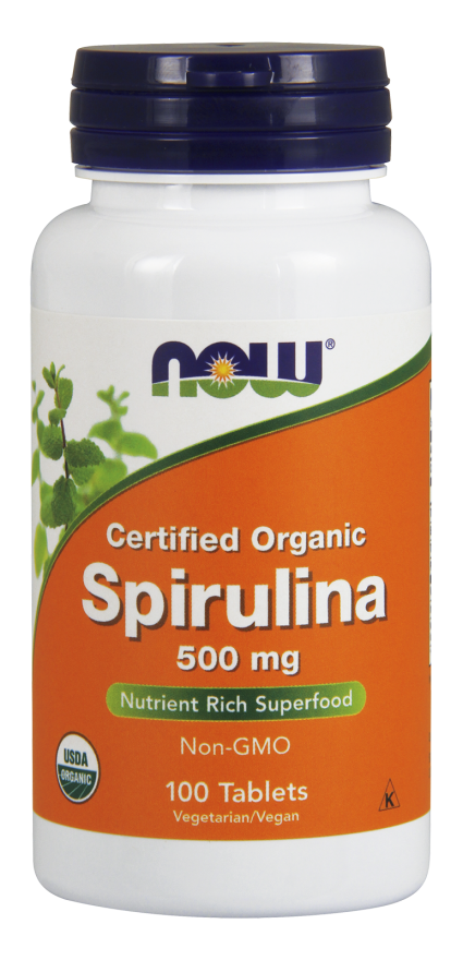 NOW SPIRULINA 500 MG - VEGETARIAN 100 TABS