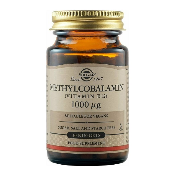 Solgar Methylcobalamin Vitamin B12 Βιταμίνη 1000mcg Nuggets 30τμχ