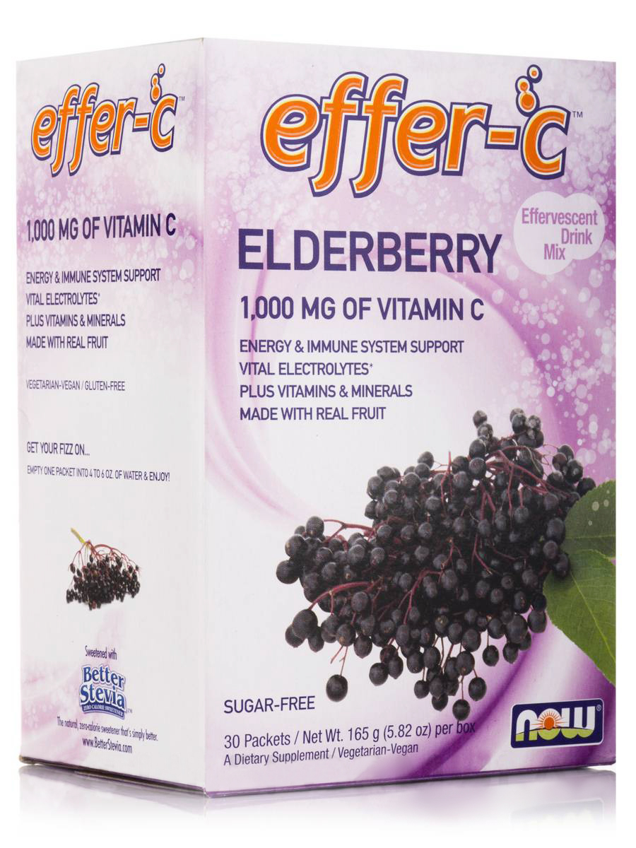 NOW EFFER-C ELDERBERRY - VEGETARIAN 30 PACKETS   