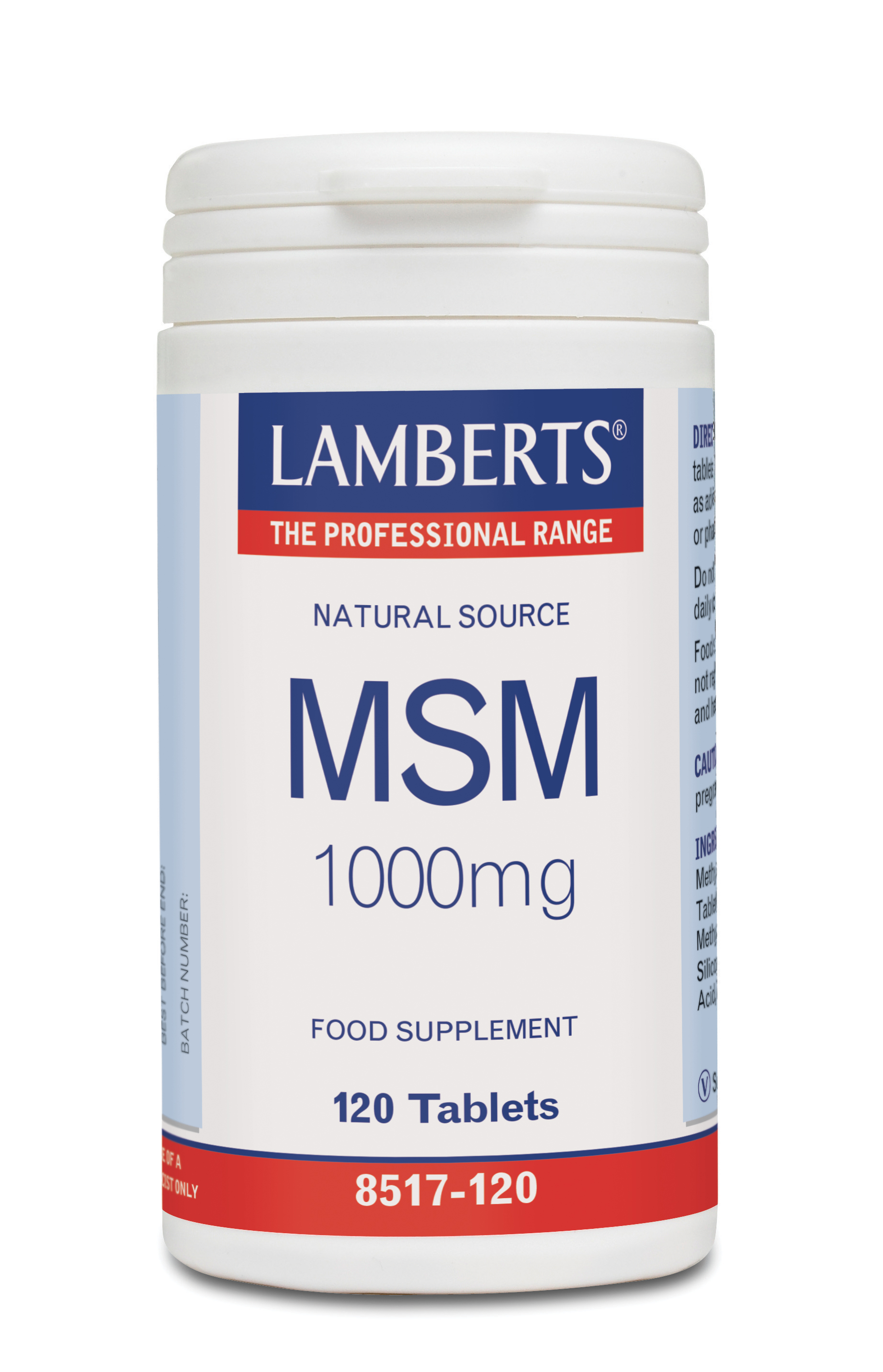 Lamberts Msm Συμπλήρωμα για την Υγεία των Αρθρώσεων 1000mg 120 ταμπλέτες