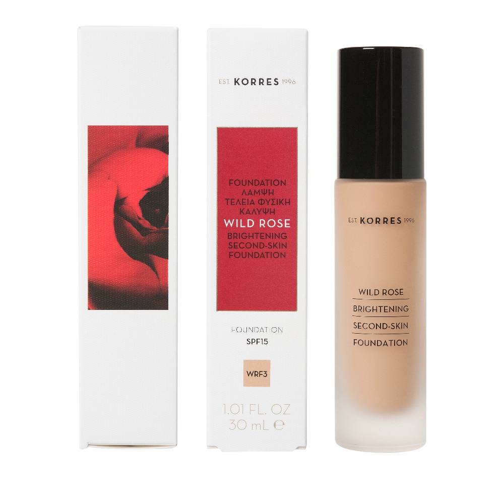 Korres Wild Rose Brightening Second-Skin Liquid Make Up WRF3 SPF15 30ml