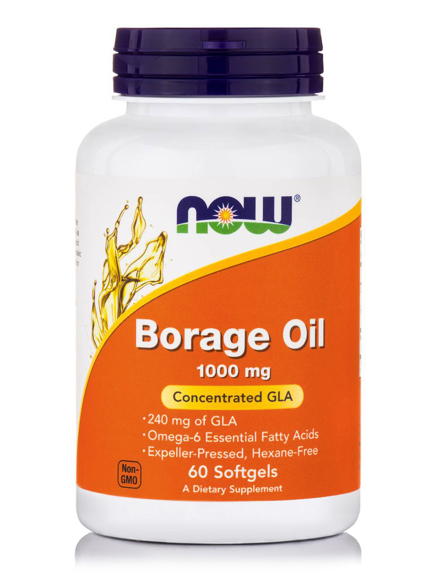 NOW BORAGE OIL 1050 MG, 60 SOFTGELS