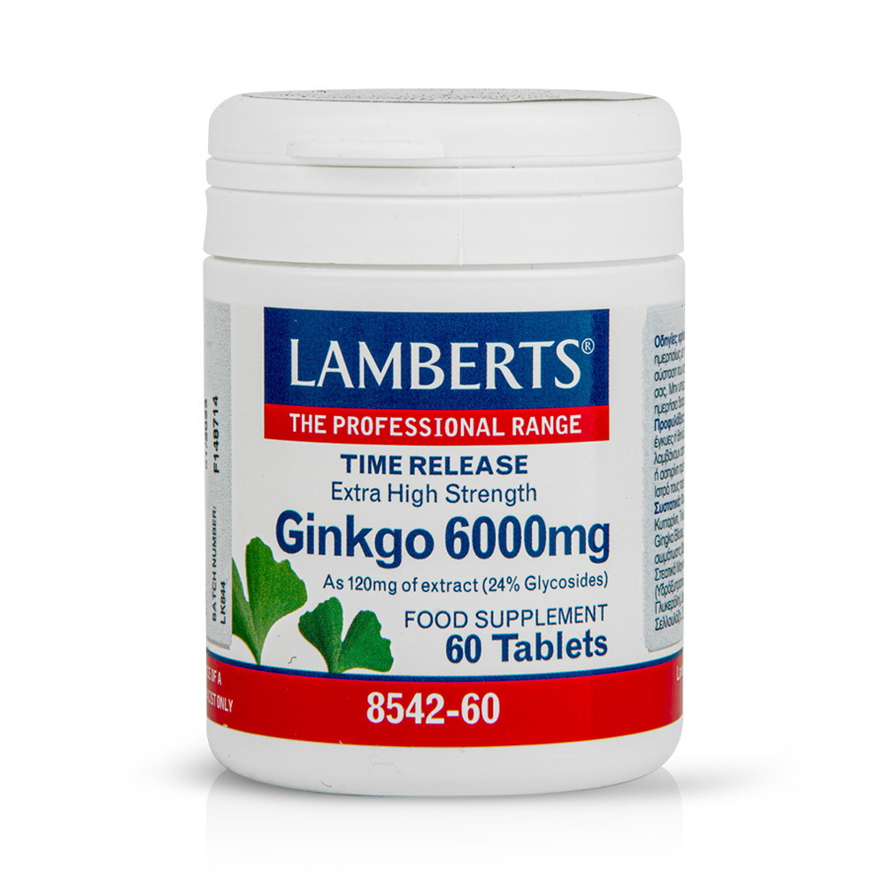 Lamberts Ginkgo 6000mg 60 ταμπλέτες