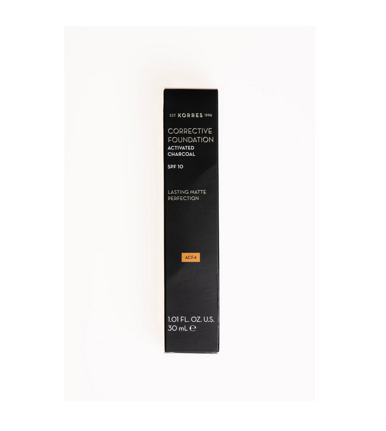 Korres Activated Charcoal Corrective Mousse Make Up ACF4 SPF15 30ml