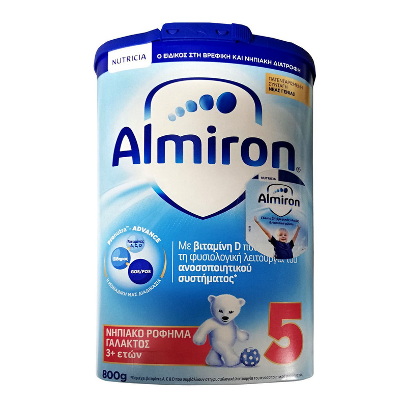 Nutricia Γάλα σε Σκόνη Almiron 5 36m+ 800gr