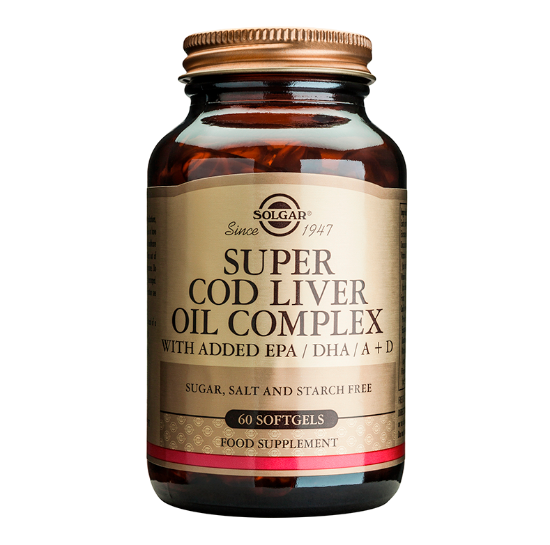 Solgar Super Cod Liver Oil Complex with Added EPA/DHA A & D Μουρουνέλαιο 60softgels