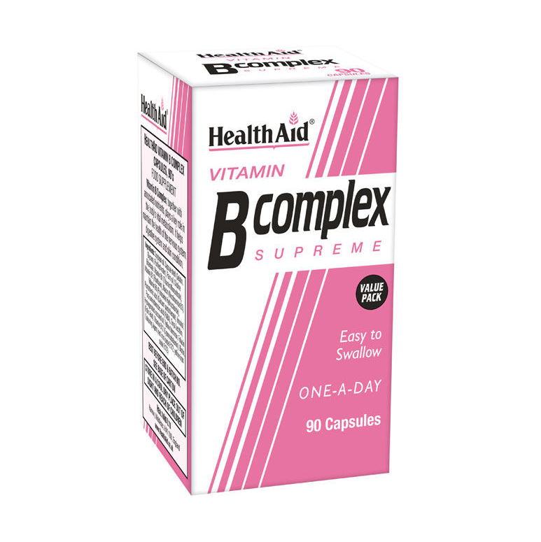 Health Aid Vitamin B Complex 90 Caps Βιταμίνη για τα Μαλλιά & τo Δέρμα 90 κάψουλες