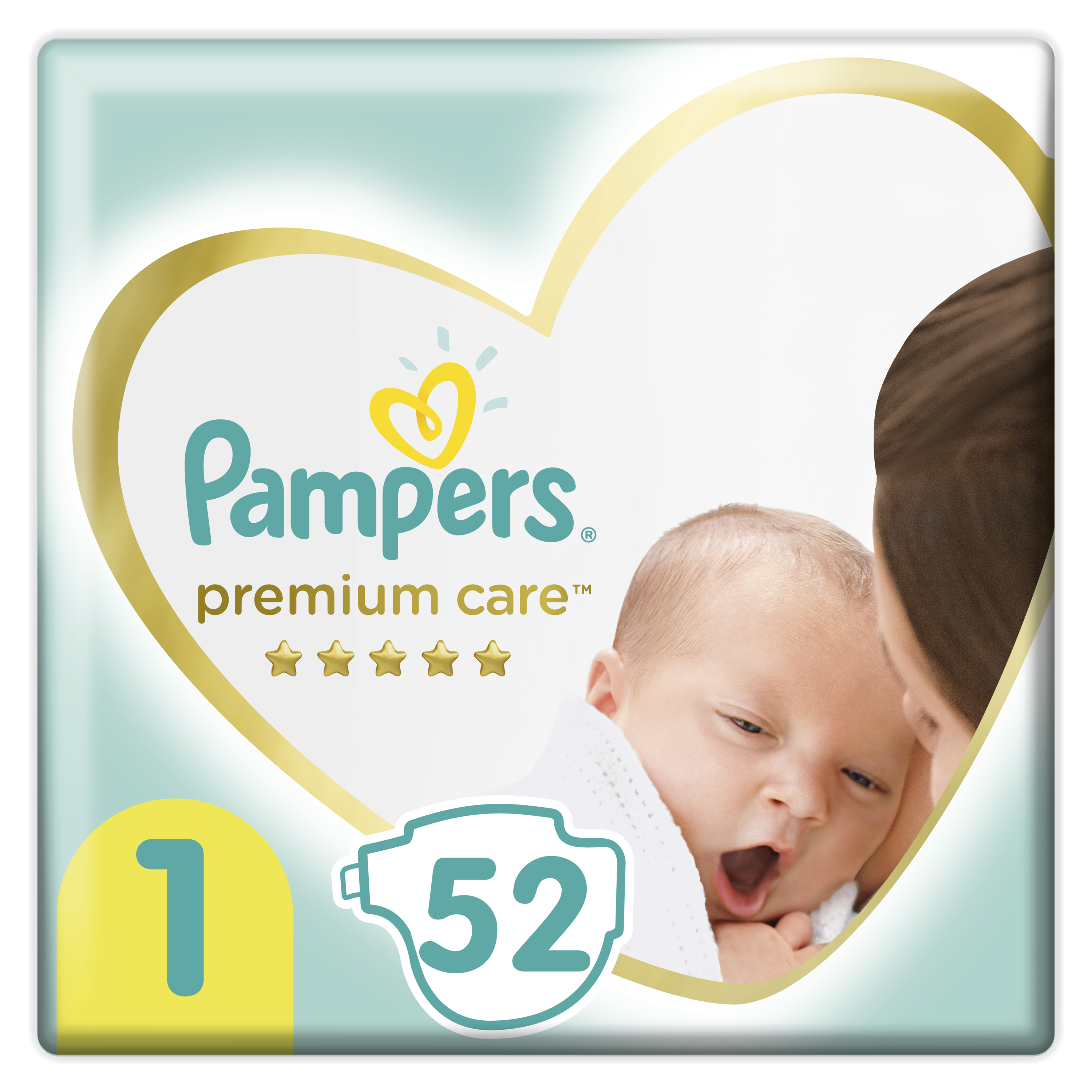 Pampers Premium Care Πάνες με Αυτοκόλλητο No. 1 για 2-5kg 52τμχ