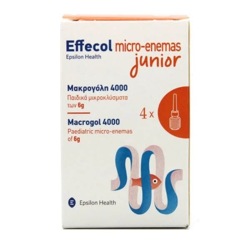 Effecol Epsilon Health Micro-Enemas Junior Macrogol 4000 4 x 6gr