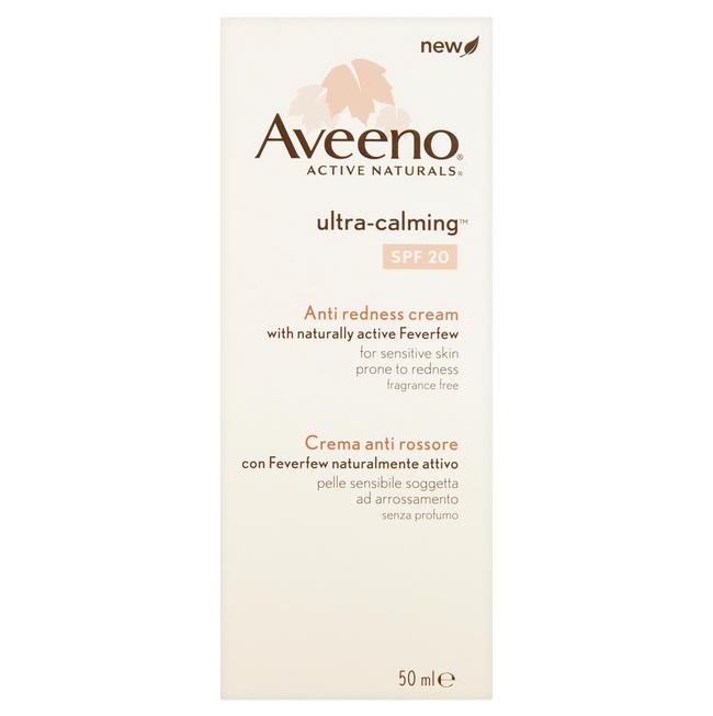 AVEENO ULTRA CALMING SPF 20 ANTI REDNESS CREAM 50ML