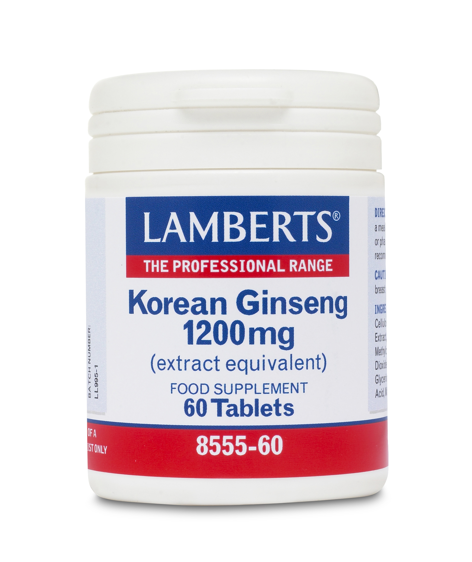 Lamberts Korean Ginseng 1200mg 60 ταμπλέτες