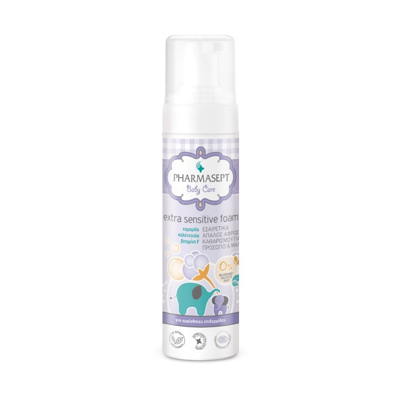 Pharmasept Baby Care Extra Sensitive Foam με Χαμομήλι 200ml με Αντλία