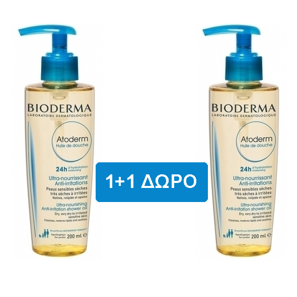 PBIODERMA  ATODERM HUILE DOUCHE 200ML 1+1