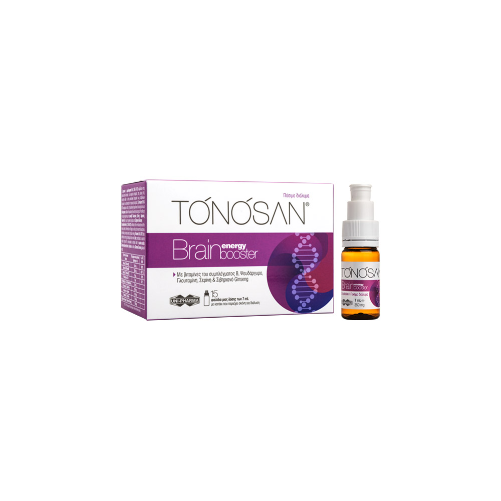 Uni-Pharma Tonosan Brain Energy Booster Συμπλήρωμα για την Μνήμη 7ml 15 μερίδες