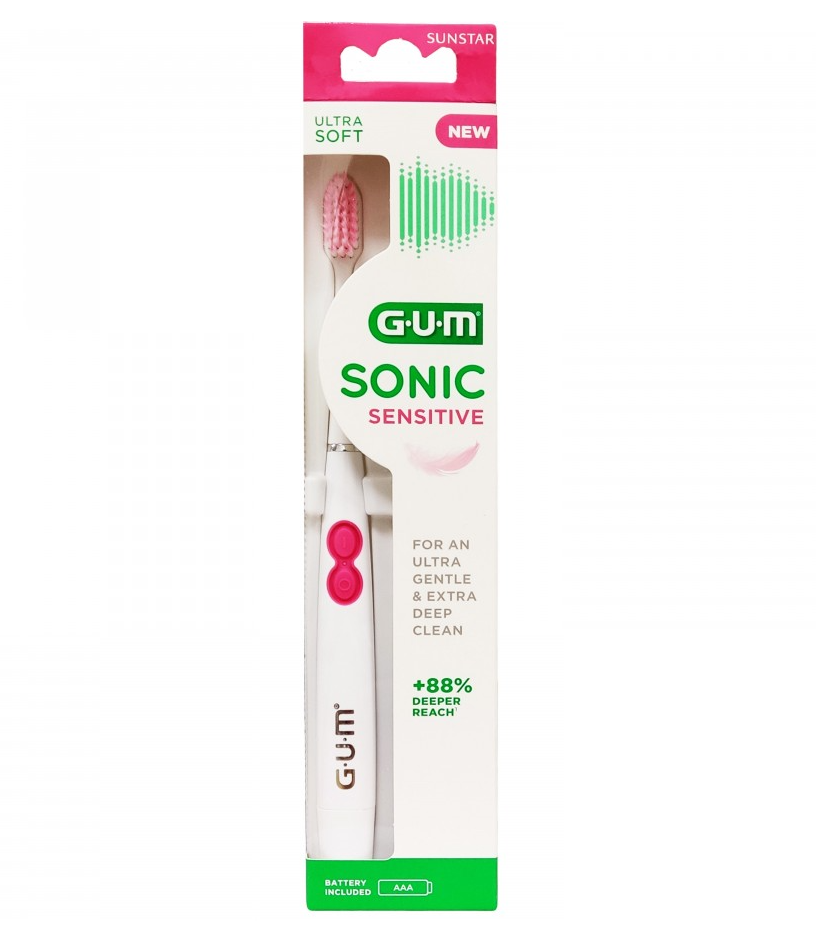 GUM Sonic Sensitive Ultra Soft 4101 Ηλεκτρική Οδοντόβουρτσα Μπαταρίας Λευκό