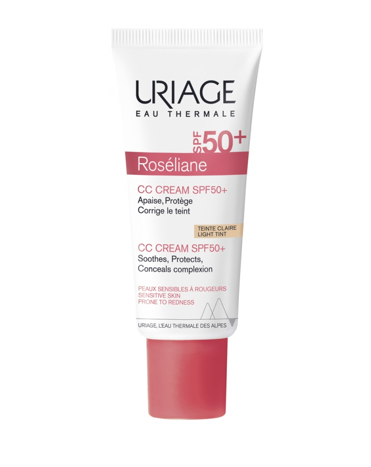 Uriage Roseliane CC Light Tint 24ωρη Κρέμα Προσώπου Ημέρας με SPF50 για Ενυδάτωση & Ερυθρότητα με Ceramides 40ml