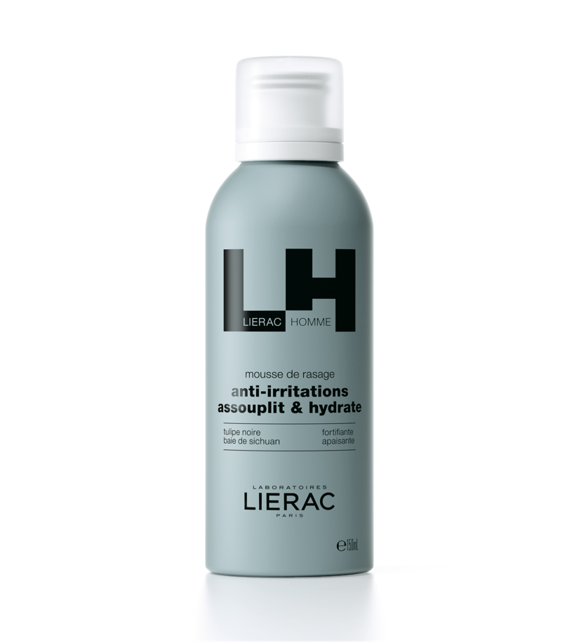 LIERAC Homme Anti-Irritations Assouplit & Hydrate Αφρός Ξυρίσματος κατά των Ερεθισμών 150ml