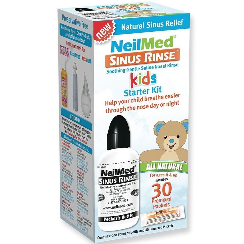 NeilMed Sinus Rinse Kids Starter Kit Σύστημα Ρινικών Πλύσεων για Παιδιά από 4 ετών 120ml και Ανταλλακτικά Φακελάκια 30sachets