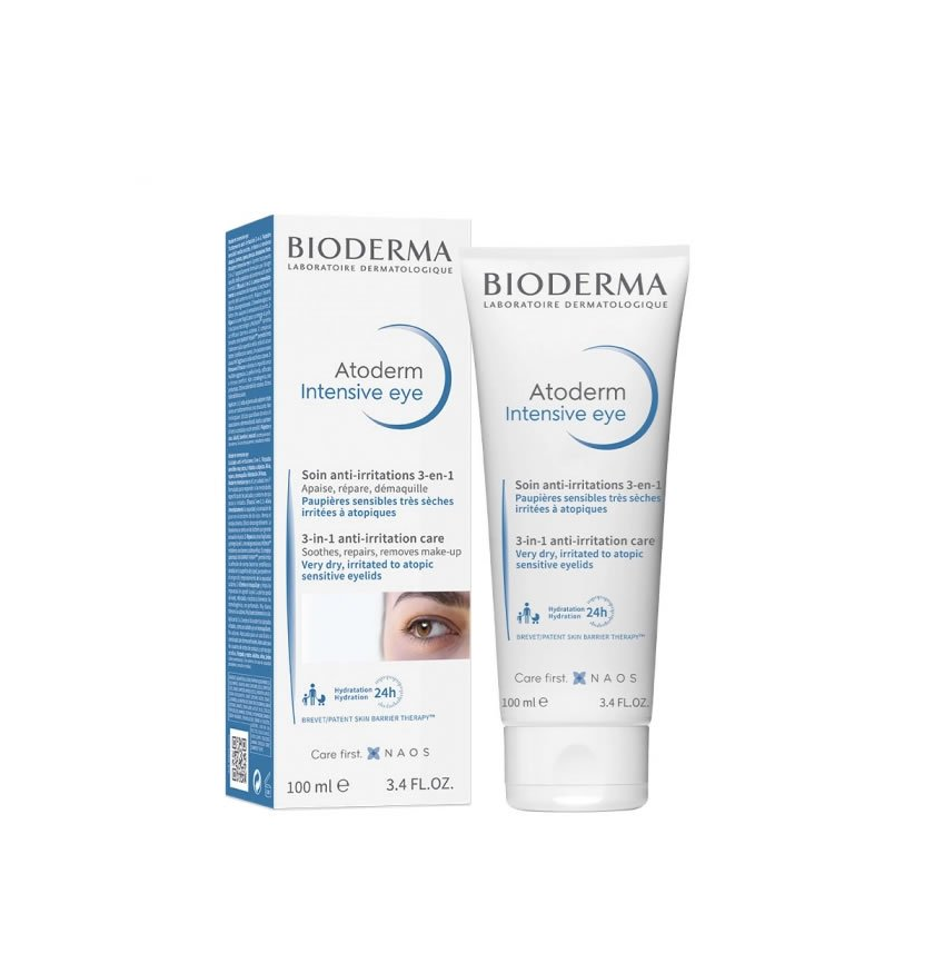 Bioderma Atoderm Intensive 3-In-1 Ενυδατική Κρέμα Ματιών για Ευαίσθητες Επιδερμίδες 100ml