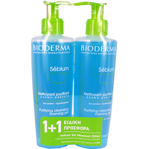 PBIODERMA SEBIUM GEL MOUSSANT 200ML 1+1 (PUMP)