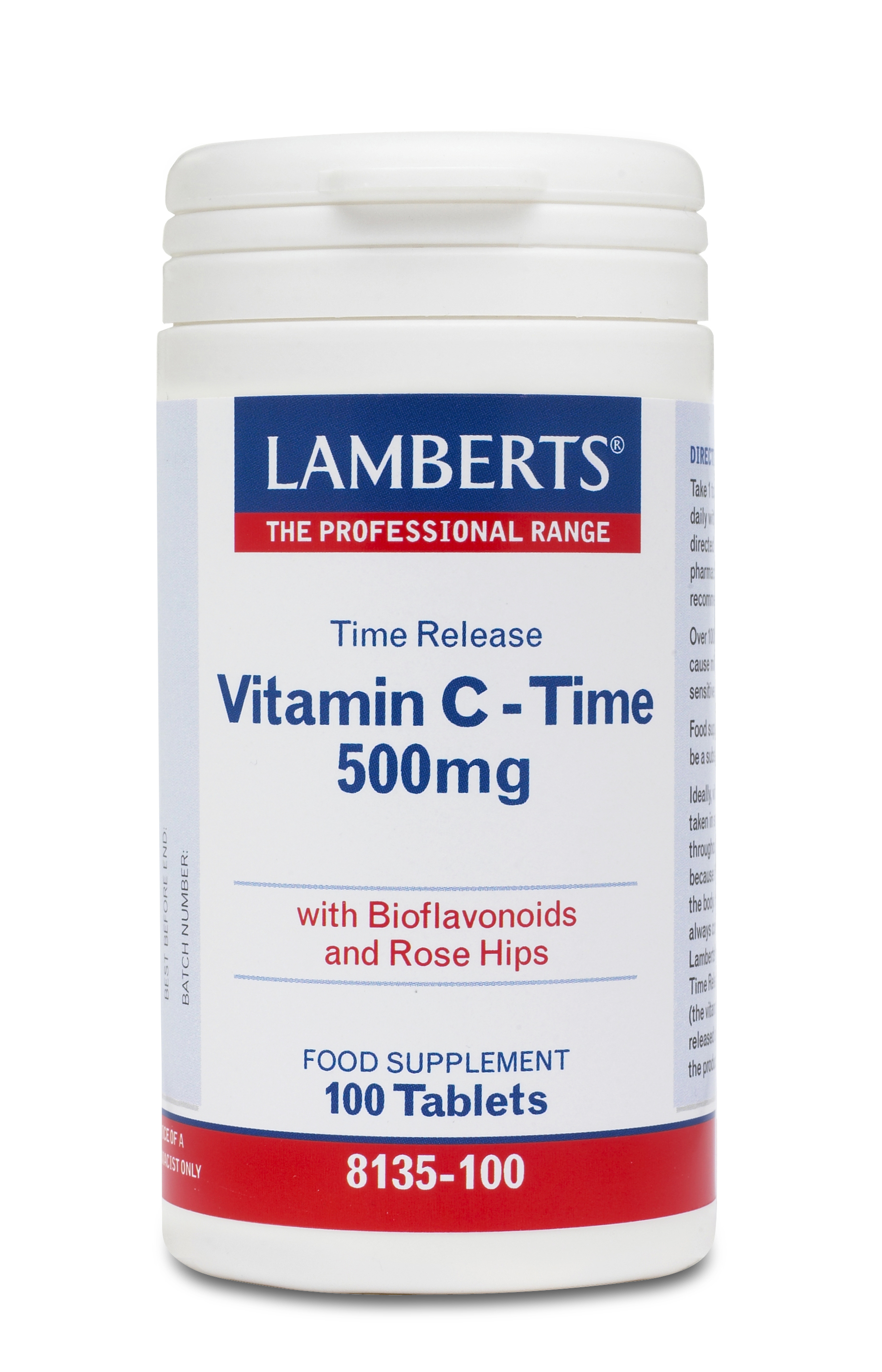 Lamberts Vitamin C Time Βιταμίνη για Ενέργεια & Ανοσοποιητικό 500mg 100 ταμπλέτες